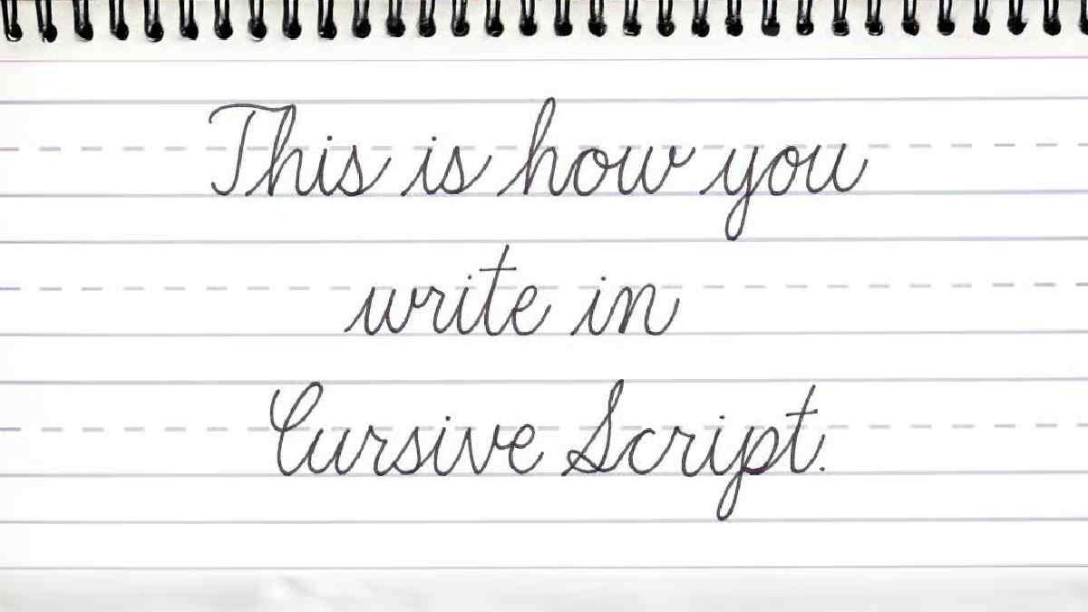 How to Write in Cursive Calligraphy Alphabet
