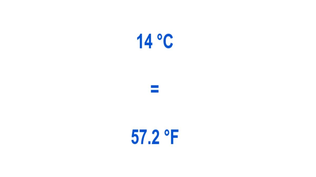 What is 14 degrees Celsius to Fahrenheit?