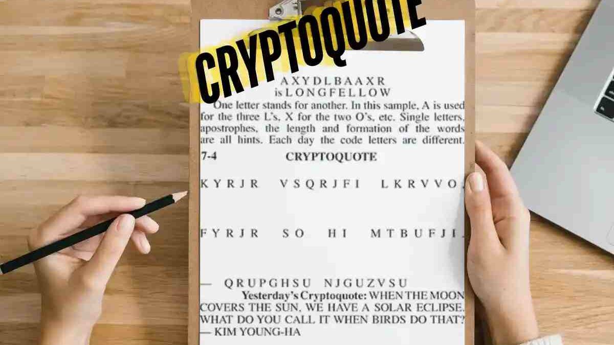 Cryptoquote Answers Today
