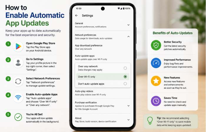 How to Enable Automatic App Updates