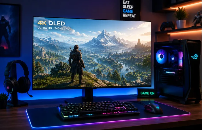 Best 4K gaming monitor with OLED display for PC and console gaming