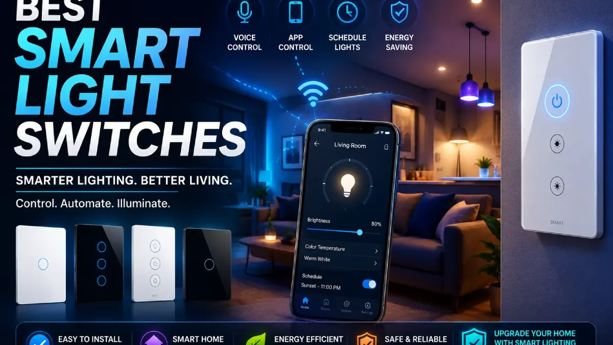 Best Smart Light Switches in 2026: Top WiFi, Dimmer & Voice-Controlled Options