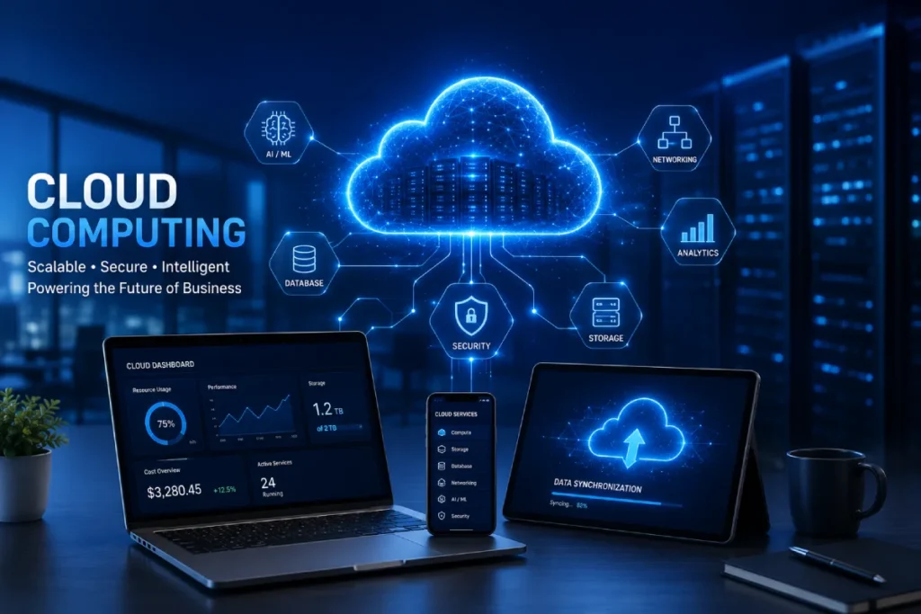 Cloud Computing Services complete guide featuring cloud infrastructure and enterprise technology
