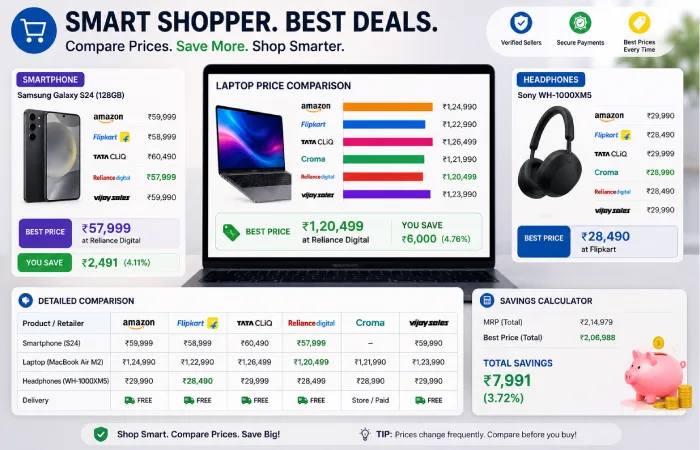 Comparing gadget prices across trusted online retailers