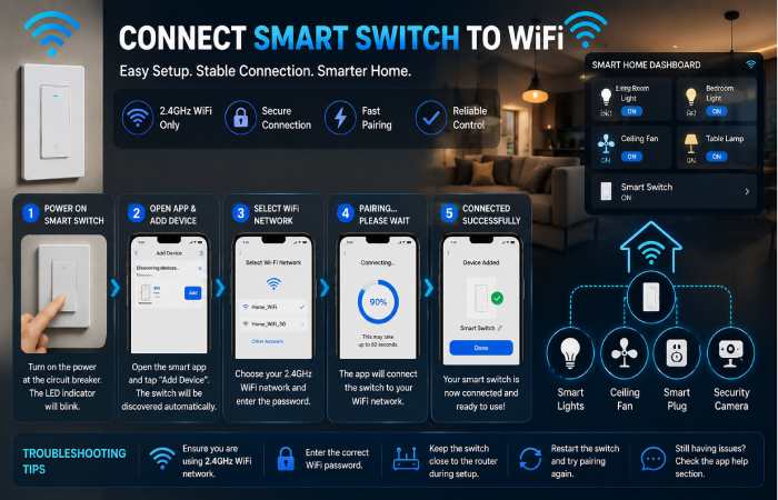 connecting a wifi smart switch to a home network