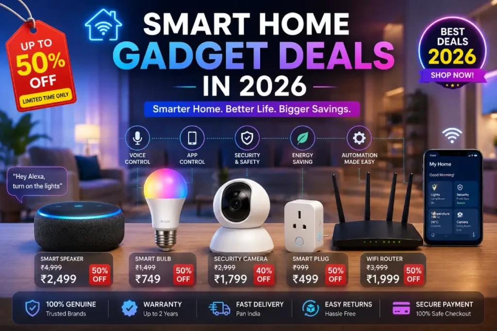 Smart Home Gadget Deals in 2026: Best Smart Devices, Speakers & Home Automation Offers