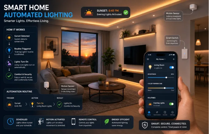 Smart lighting automation ideas using smart switches and sensors