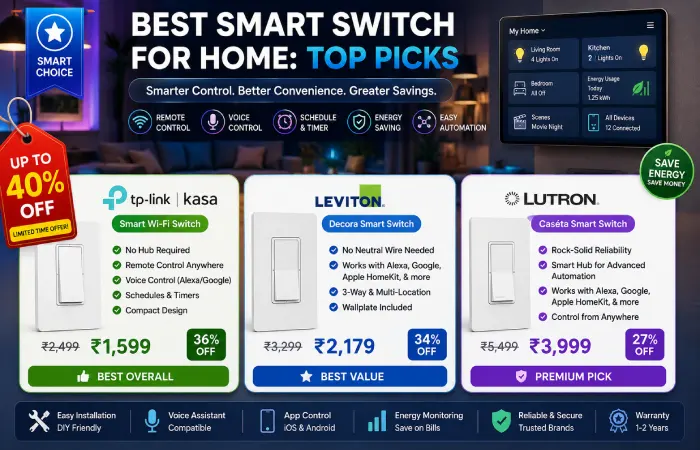 top smart switches for home automation comparison
