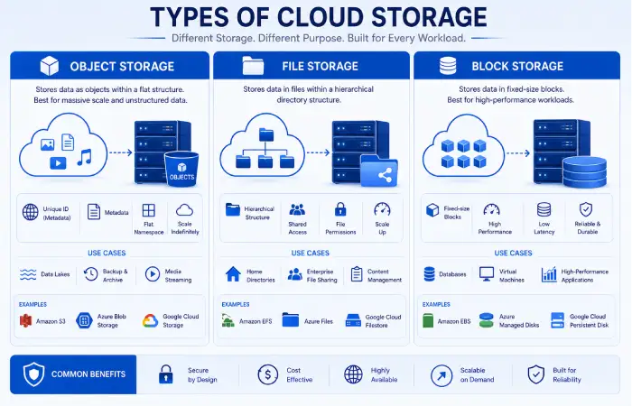Types of Cloud Storage 