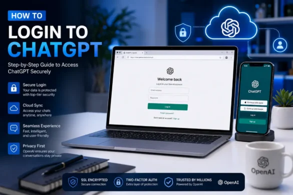 Complete ChatGPT login guide showing desktop and mobile sign-in