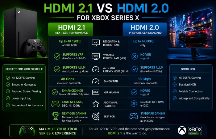 HDMI 2.1 vs HDMI 2.0