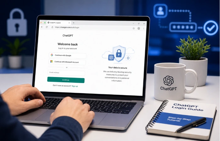 How to login to ChatGPT on a desktop computer