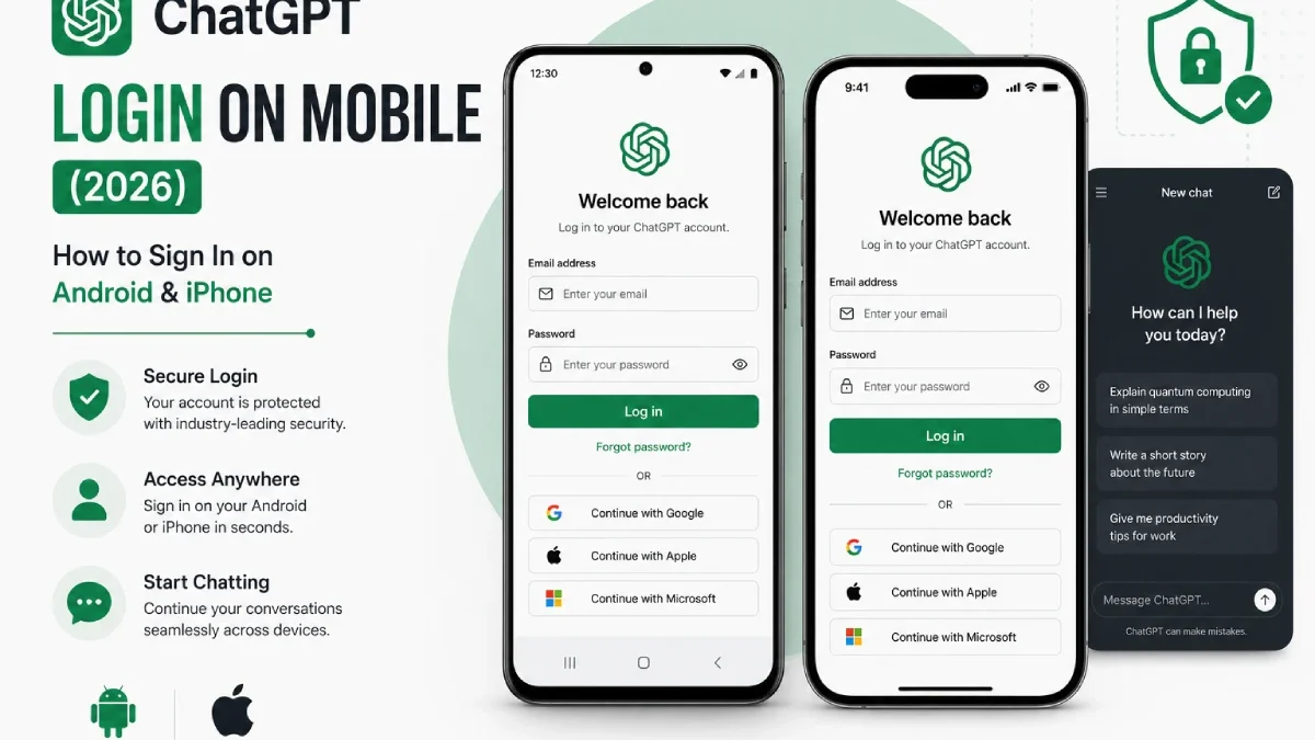 ChatGPT Login on Mobile (2026): How to Sign In on Android & iPhone