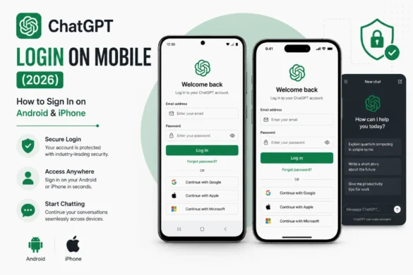 ChatGPT mobile login guide for Android and iPhone users.