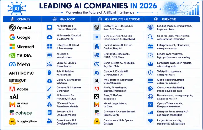 Leading AI Companies in 2026
