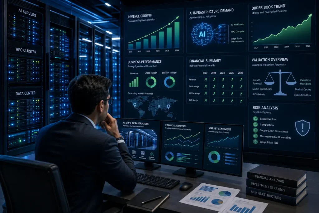 Netweb Technologies stock analysis showing AI infrastructure, financial growth and valuation