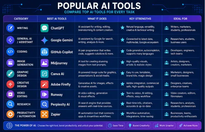 Popular AI Tools in 2026