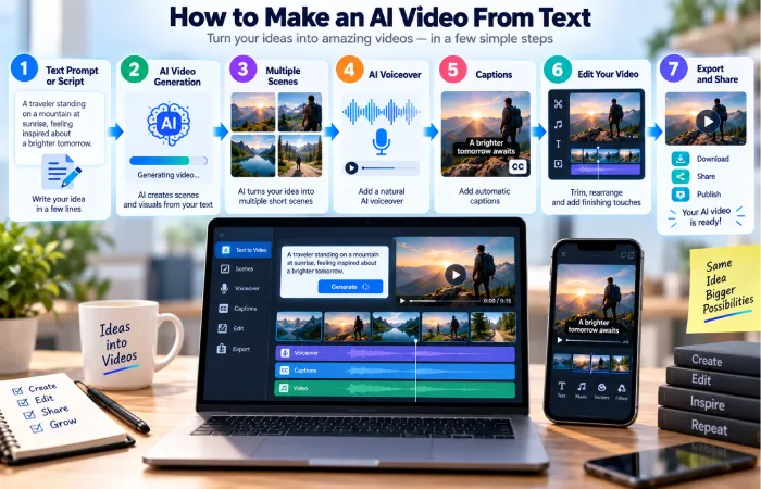 How to Make AI Videos From Text for Free