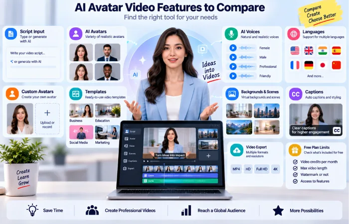 AI Avatar Video Features to Compare