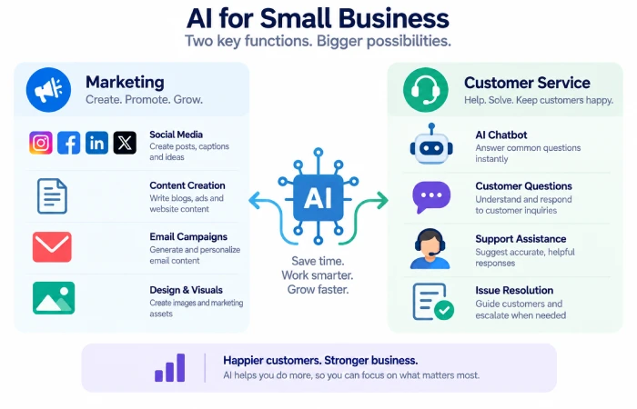 AI use cases for small business marketing and customer service