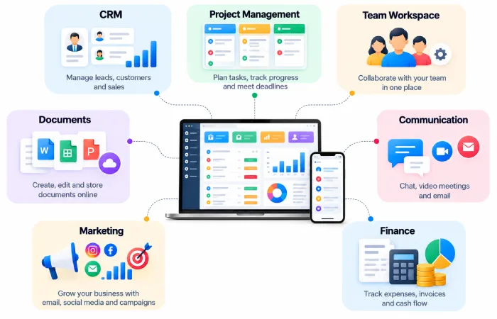 Free business software tools by function