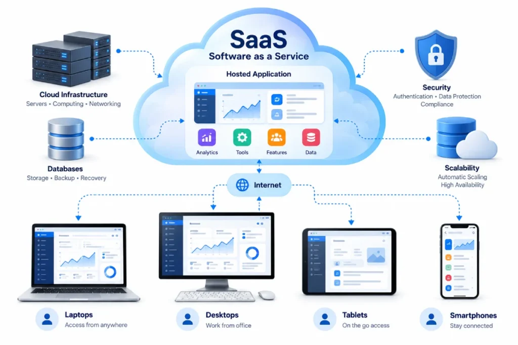 How SaaS works in cloud computing