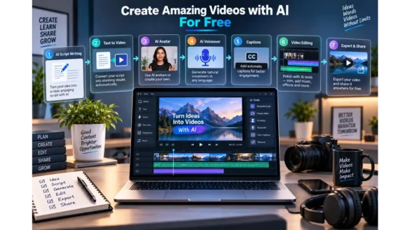 How to use AI tools to make videos for free from script to editing and export