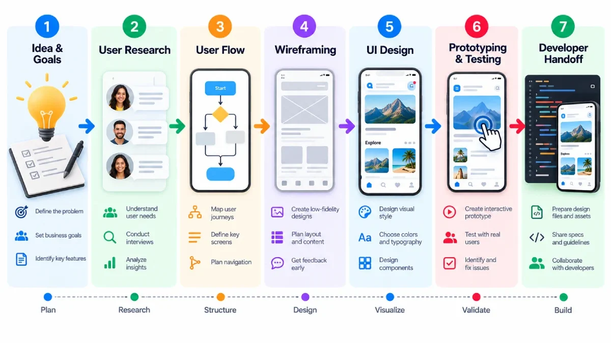 Mobile App Design Process for Beginners: Step-by-Step Guide