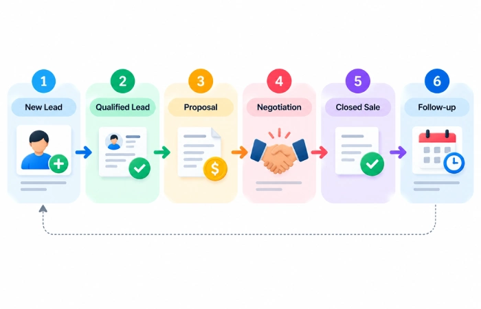 Small business CRM sales pipeline