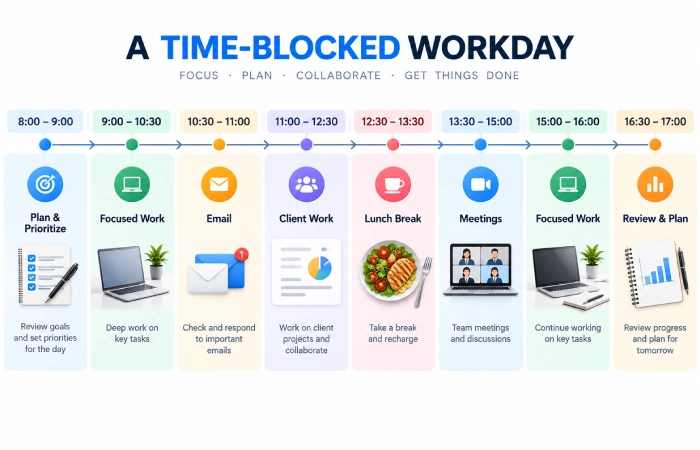 Time blocking and task planning workflow