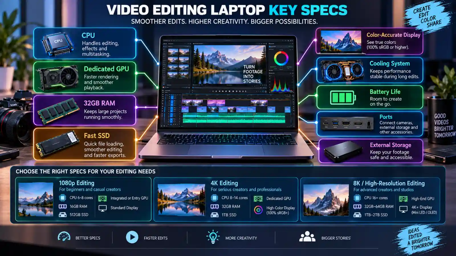 video editing laptop buying guide